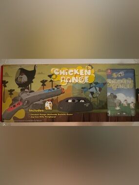 NWT Nintendo Switch Game - Chicken Range with joy con rifle peripheral